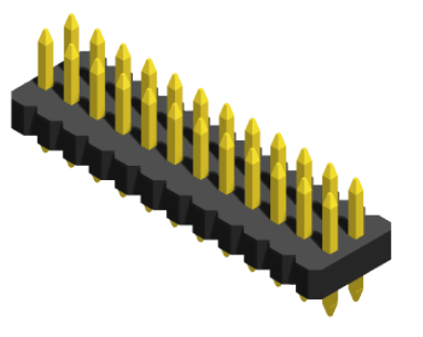 Pin Header 1mm 2 Row  H=1.0，1.5mm   Straight Type 