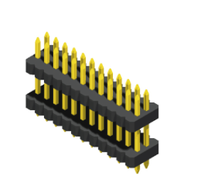 Pin Header 1mm 2 Row  H=1.0，1.5mm  Stack Straight Type 